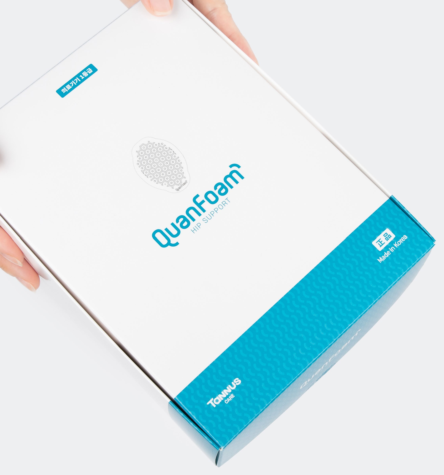 QuanFoam HIP SUPPORT 제품 패키지와 로고